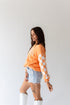 OK State Russell Check Lantern Sleeve Crew